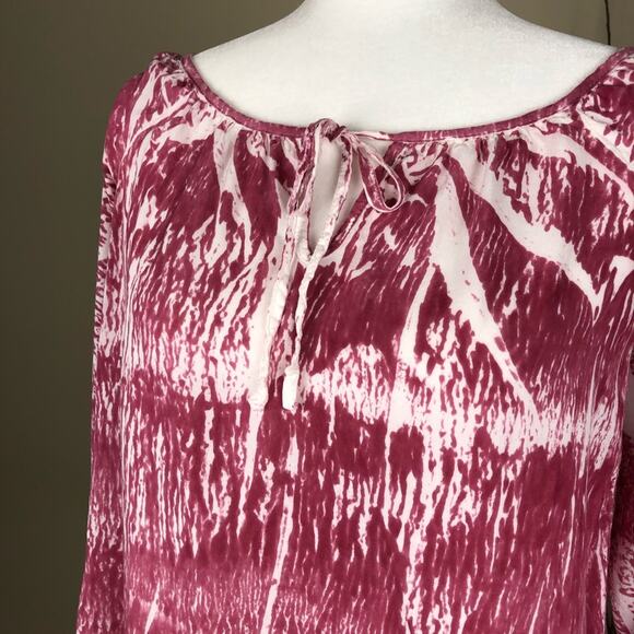 BETRO SIMONE Red Splatter Blouse Tunic Abstract Boho Knit - Picture 5 of 6